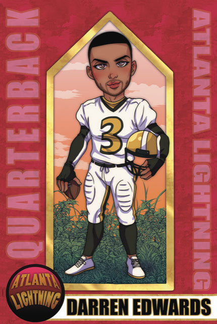 Atlanta Lightning Darren Edwards football card