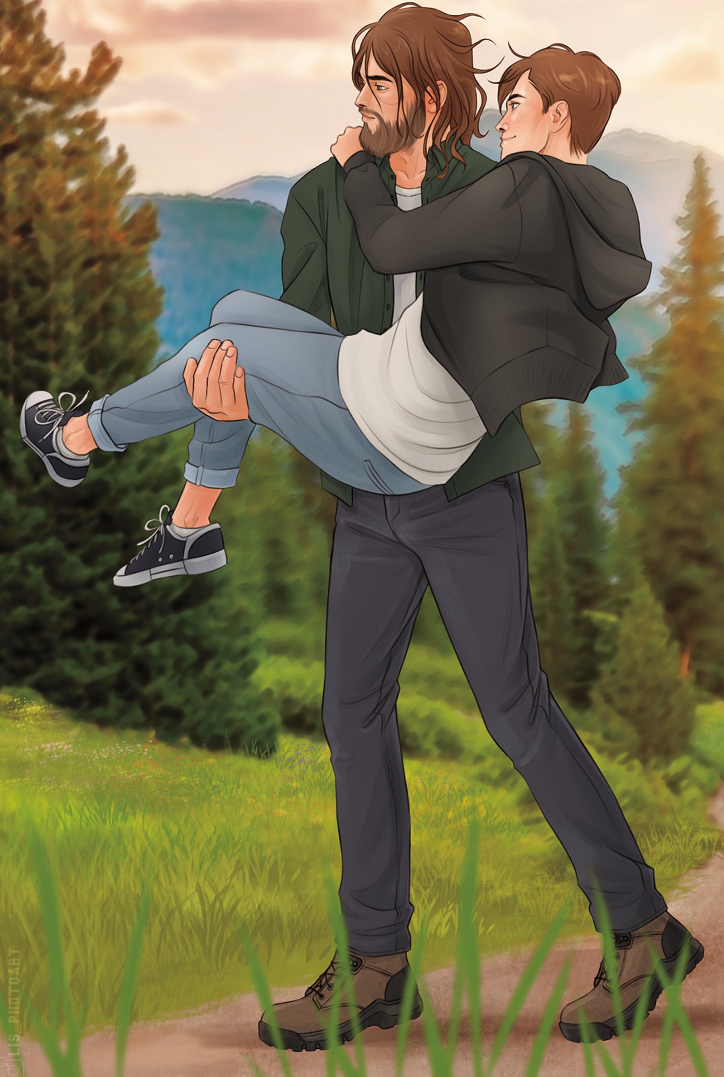 On The Mountain artwork postcard