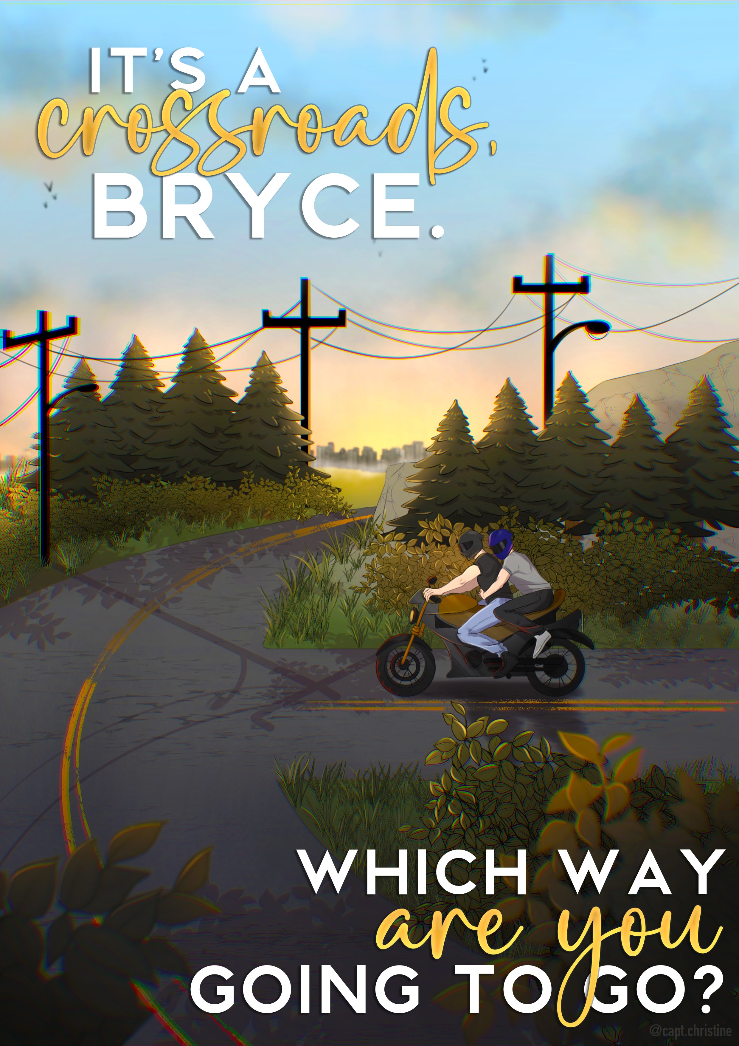 Crossroads artwork postcard - Nick & Bryce – Riley Hart Shop