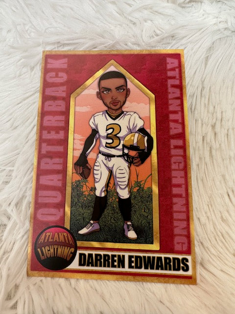 Atlanta Lightning Darren Edwards football card